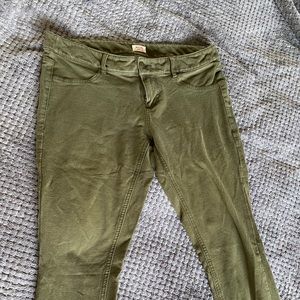 Olive green jeggings